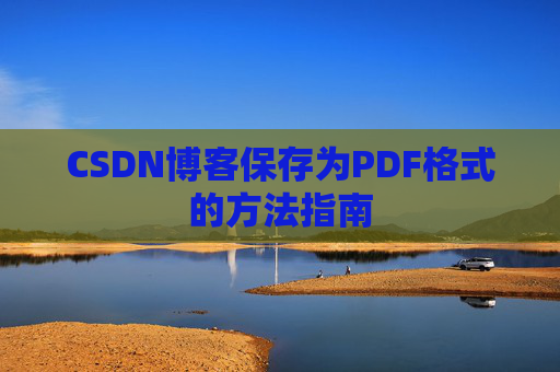 CSDN博客保存为PDF格式的方法指南